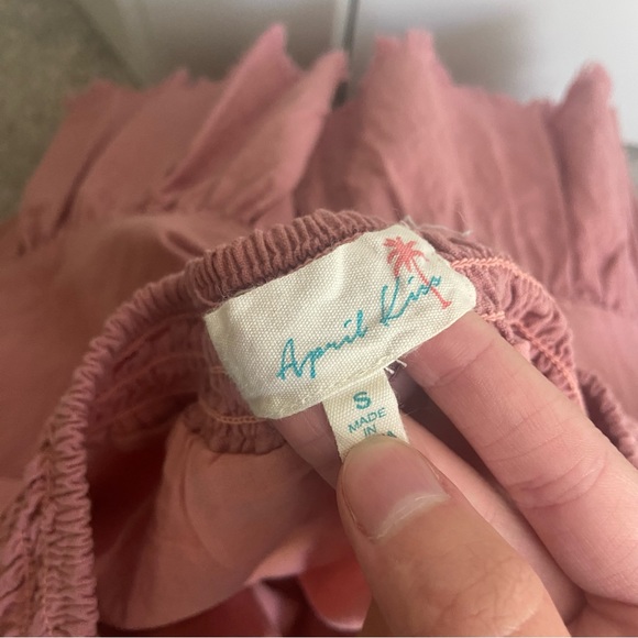 pink fringe edge mini skirt - Picture 4 of 4